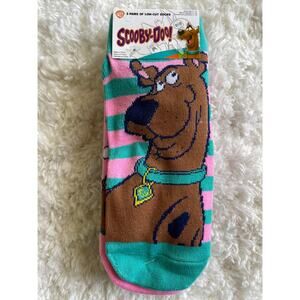 Warner Bros. Scooby Doo 5 Pairs of Low Cut Socks Shoe Size 4-10 NEW Pinks Greens